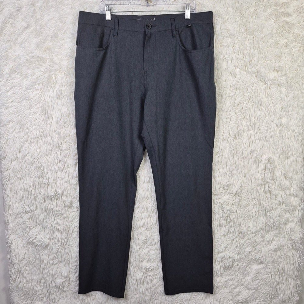 Travis Mathew Open to Close Pants Mens 38 Charcoal Grey Heather Golf 1MT435